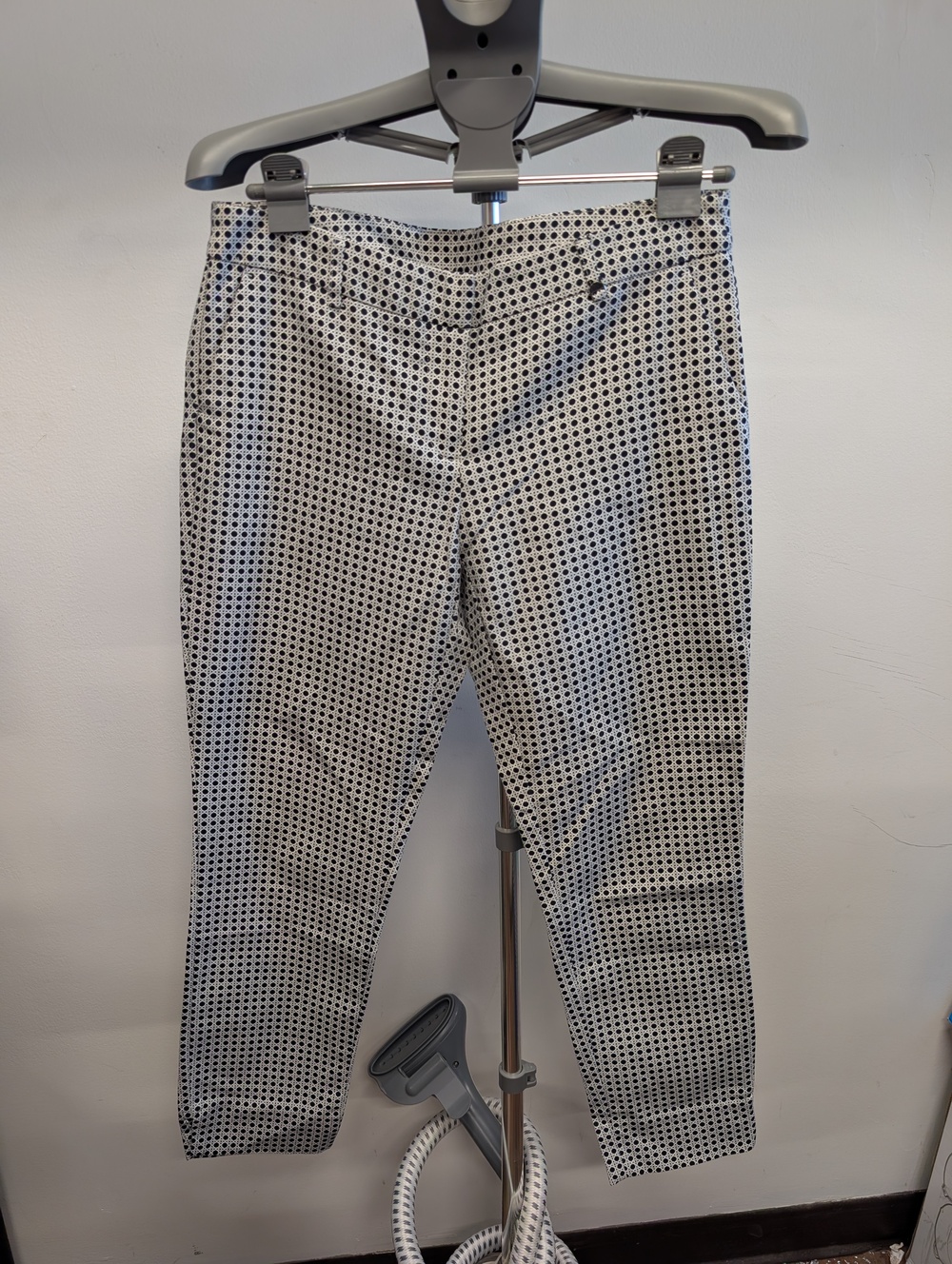Adrienne Vittadini Black and White Polka Dot Trousers - UK 14